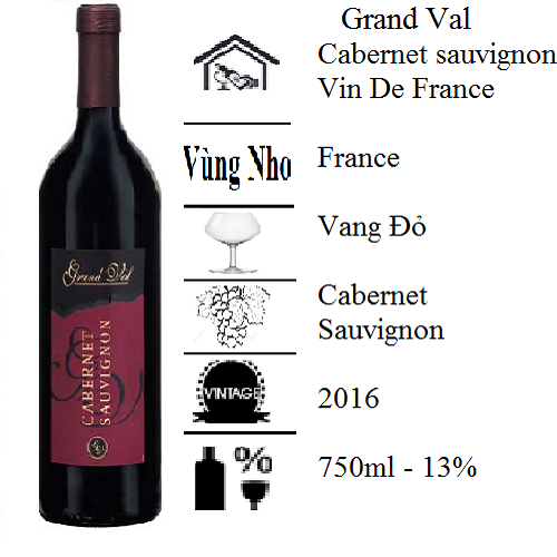 Rượu vang Grand Val Cabernet Sauvignon