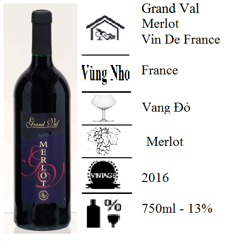 Rượu vang Grand Val Merlot