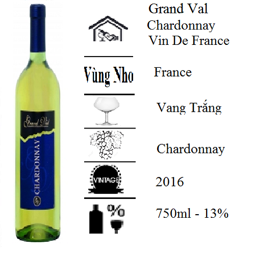 Rượu vang Grand Val Chardonnay