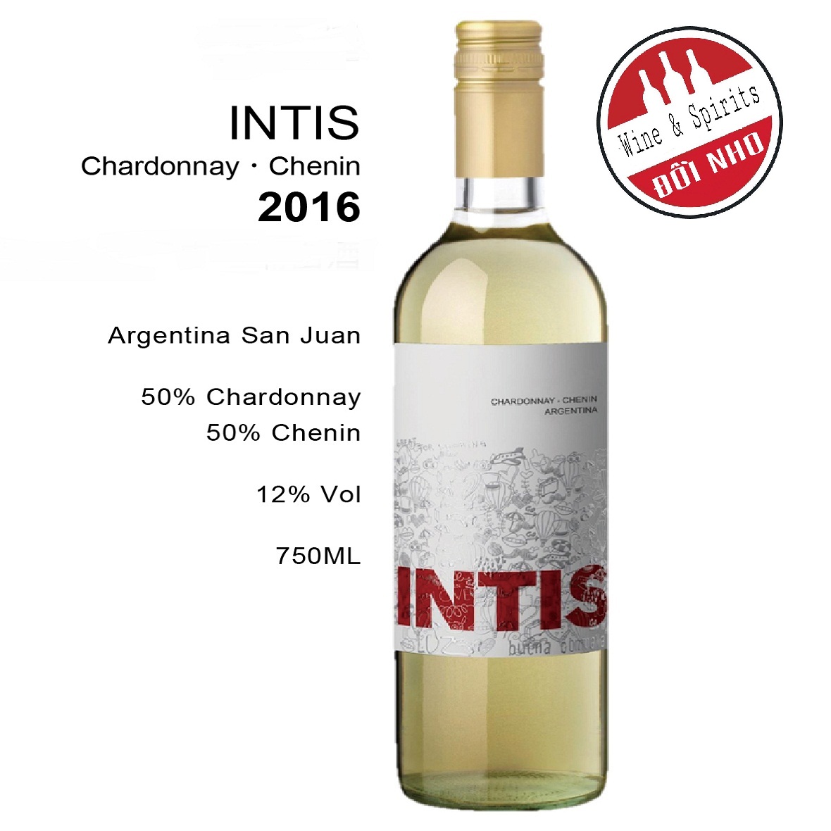 Rượu vang Intis Argentina Trắng/White
