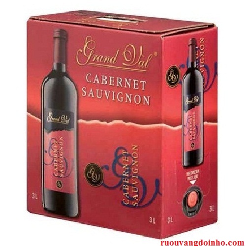 Rượu vang bịch Grand Val Merlot 3L