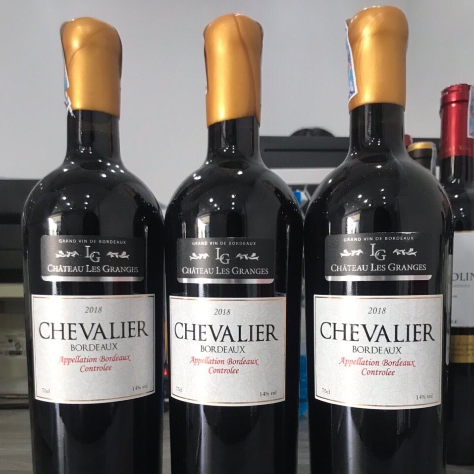 Rượu vang Pháp Bordeaux Chevalier.
