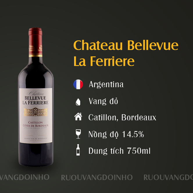 Rượu vang Pháp Chateau Bellevue La Ferriere 2018