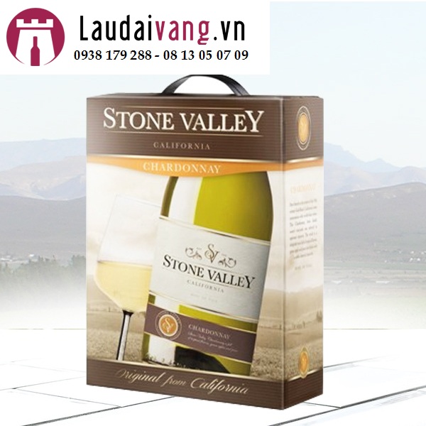 Rượu vang Mỹ Stone Valley Bình 3L trắng Chardonnay .