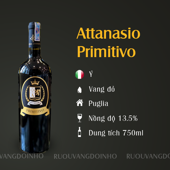 Rượu vang Ý Attanasio Primitivo