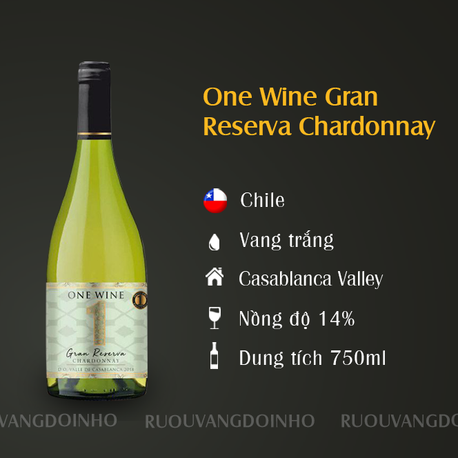 Rượu vang Chile One Wine Gran Reserva Chardonnay