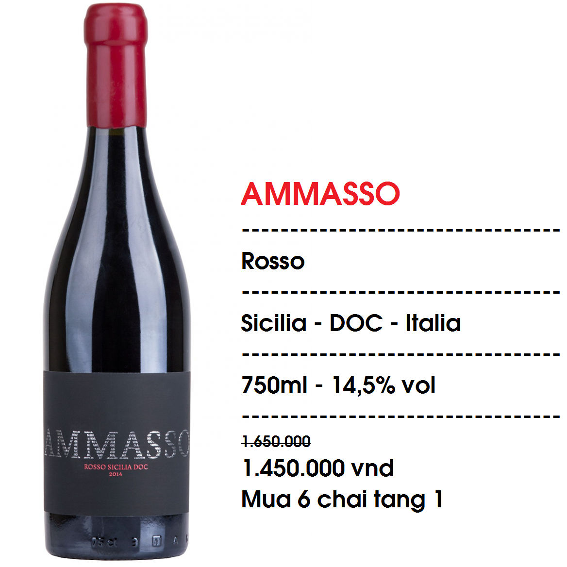 Rượu Vang Ammasso 2016.